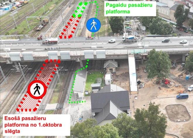 No 1. oktobra dzelzceļa stacijā “Zemitāni” mainīsies vilcienu pasažieru apkalpošanas vieta
