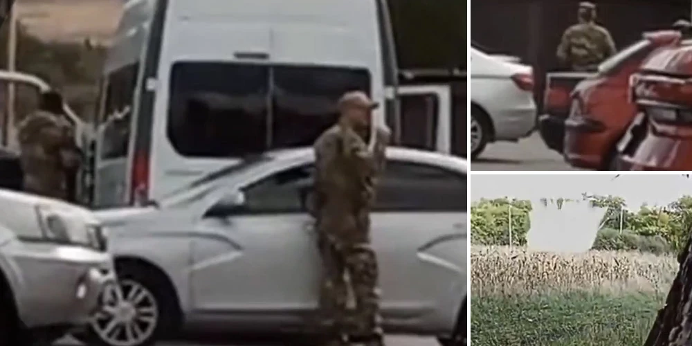 Krievijas virsnieks un viņa padotie tika novēroti un vēlāk uz ceļa likvidēti.