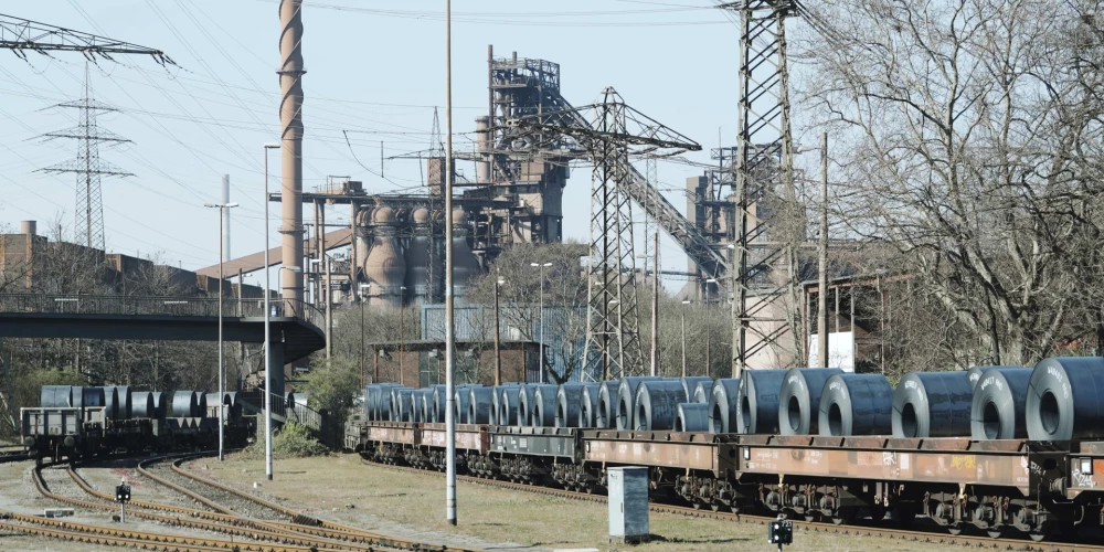 Šlēsvigā-Holšteinā droni pārbaudīja "Thyssenkrupp" koncerna rūpnīcu.