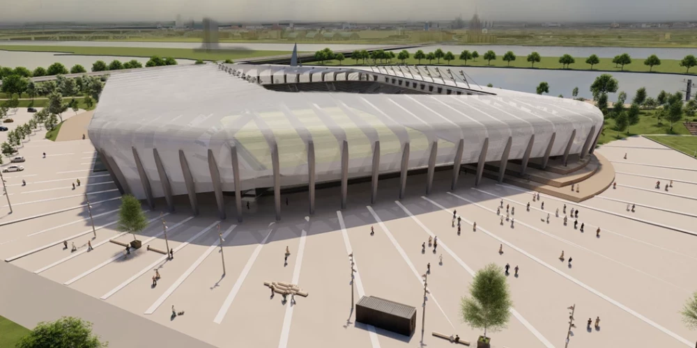 Iespējamā nacionālā futbola stadiona vizualizācija. 