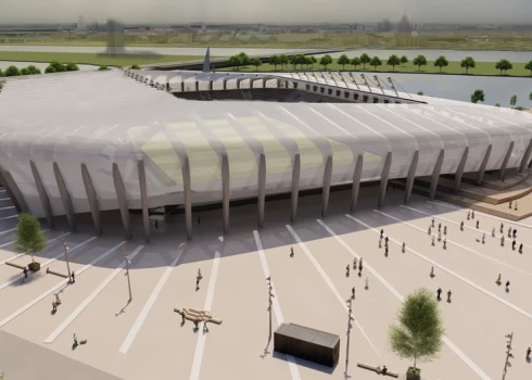 Iespējamā nacionālā futbola stadiona vizualizācija. 