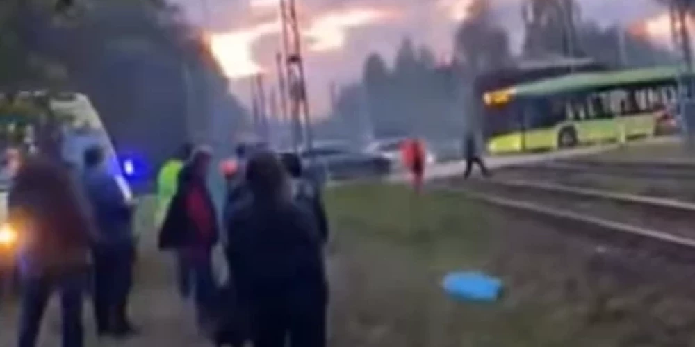 Кадр с места ДТП.
