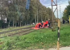Nelaimes vieta pie Imantas dzelzceļa stacijas (ekrānuzņēmums no Eugene Osipov / Facebook video)