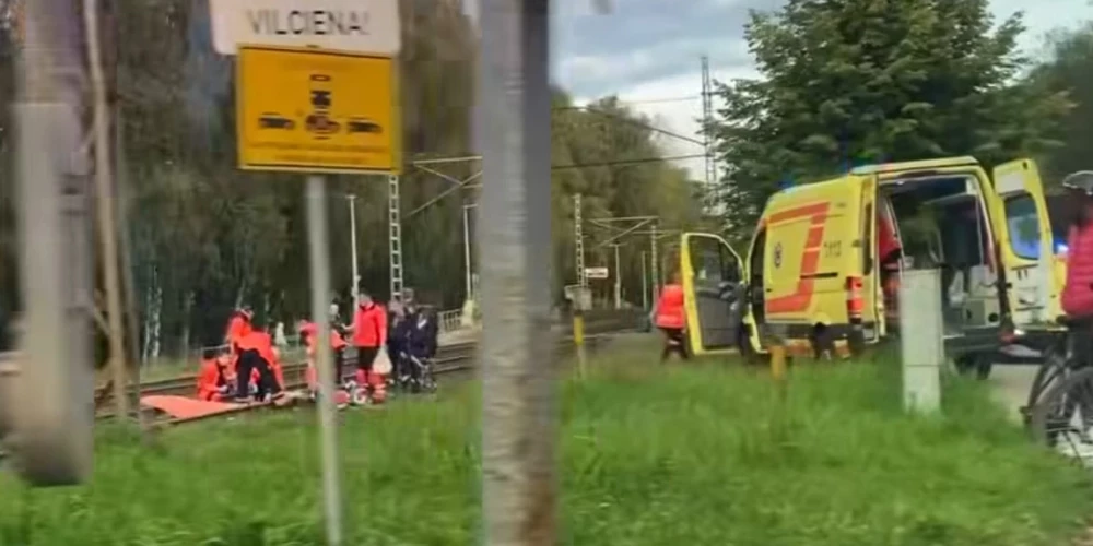 Nelaimes vieta pie Imantas dzelzceļa stacijas (ekrānuzņēmums no Eugene Osipov / Facebook video)