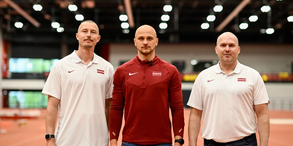 Latvijas bobsleja izlases treneru trio: Ēriks Franke, Emīls Cipulis un Edgars Maskalāns.
