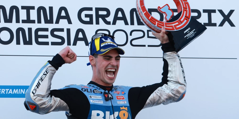 Aldegers pirmo reizi karjerā uzvar "MotoGP" posmā.