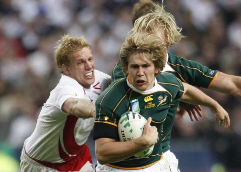 Luiss Mūdijs (pa kreisi) Anglijas 2007. gada Pasaules kausa finālā pret Dienvidāfriku