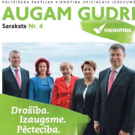 Partijas "Vienotība" preikšvēlēšanu aģitācija 2013. gadā.