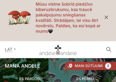 ekrānuzņēmums no Andelemandele.lv