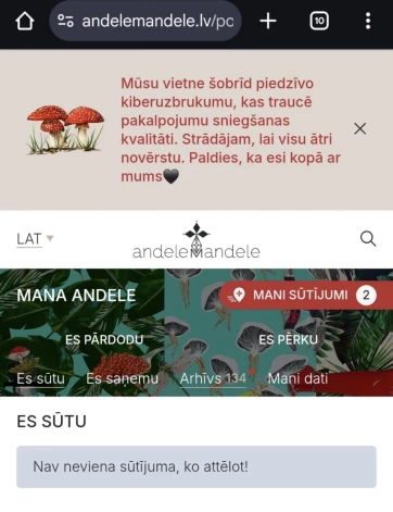 ekrānuzņēmums no Andelemandele.lv