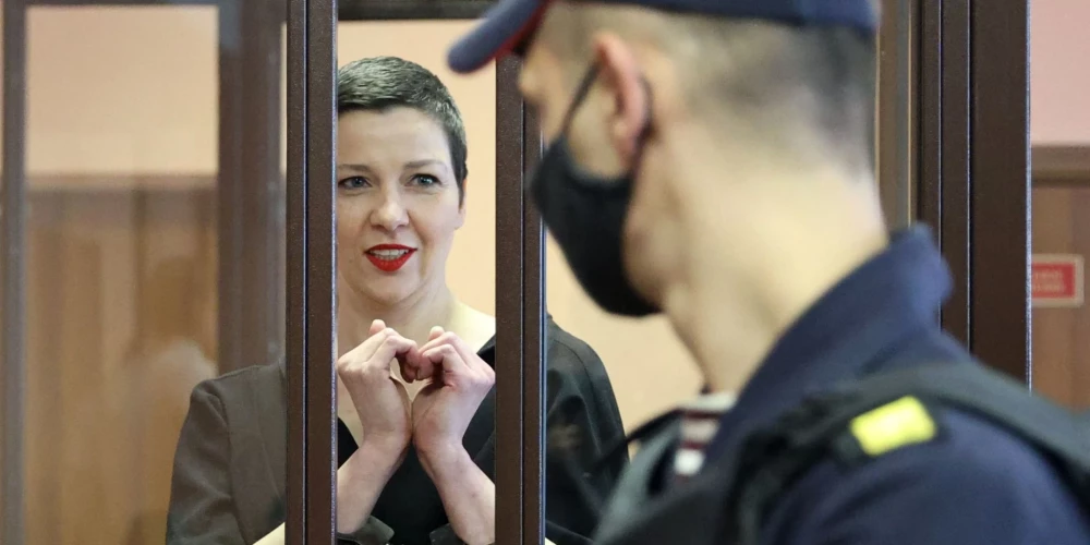 Marija Kalesņikava sprieduma pasludināšanas brīdī 2021. gada 6. septembrī