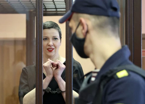 Marija Kalesņikava sprieduma pasludināšanas brīdī 2021. gada 6. septembrī
