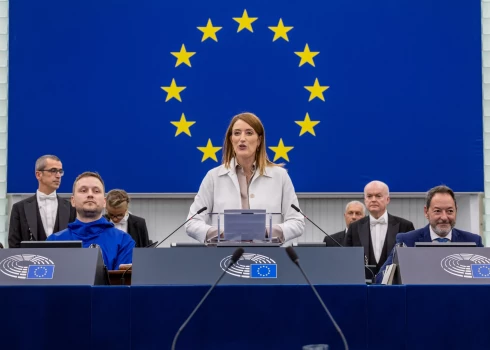 Eiropas Parlamenta priekšsēdētāja Roberta Metsola.