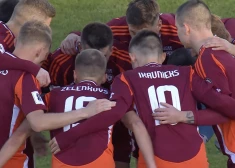 Latvijas futbolisti Pasaules kausa kvalifikācijas turnīra mača pirmo puslaiku pret Andoru noslēdz neizšķirti