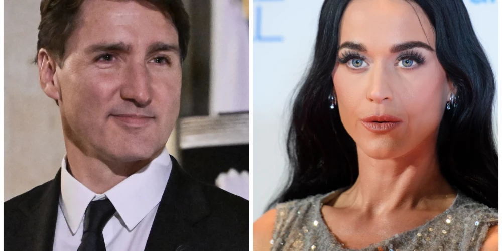 Popzvaigzne Keitija Perija un bijušais Kanādas premjerministrs Džastins Trudo manīti skūpstāmies uz jahtas Kalifornijā.