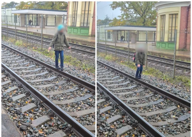 "Пришлось буквально оттащить его в сторону!" Жителей Огре возмутило поведение ребенка на железнодорожной станции