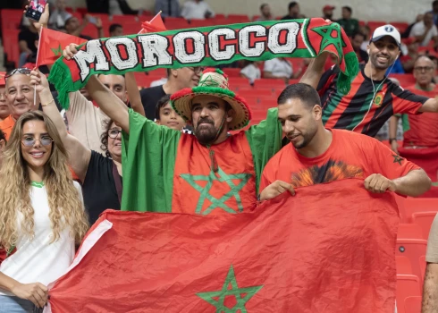 Marokas futbola izlases atbalstītāji.