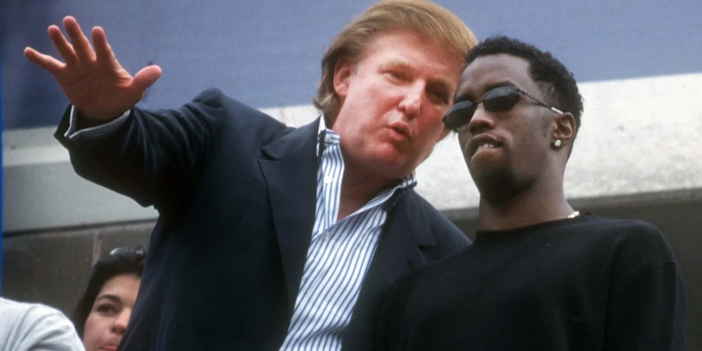 Reiz viņi bija labi draugi. Donalds Tramps un reperis Diddy 1997. gadā.