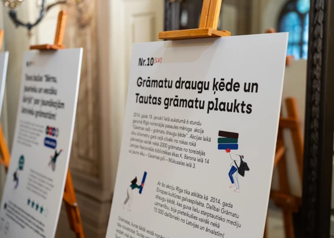 Atklāta tematiska plakātu izstāde “Latviešu grāmatai 500”.