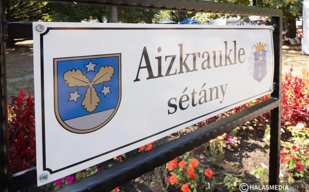 Ungārijas pilsētā atklāta Aizkraukles promenāde
