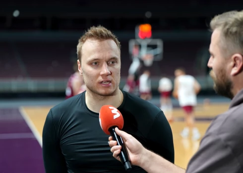 Latvijas vīriešu basketbola izlases spēlētājs Artūrs Strautiņš.