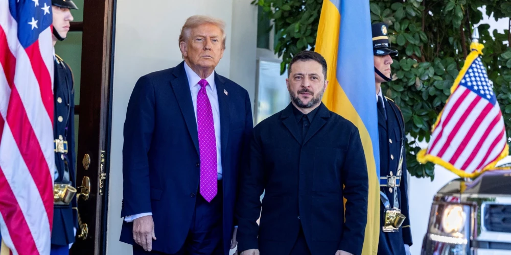 Vašingtonā sākusies Trampa un Zelenska tikšanās.