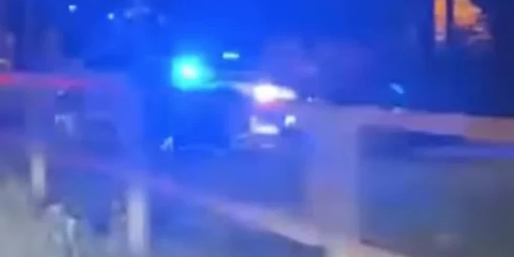 Avārijas vieta Lubānas ielā (ekrānuzņēmums no video)
