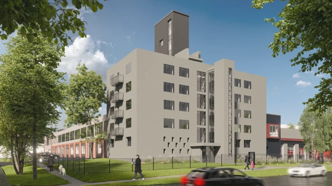 Ugunsdzēsēju depo projekta vizualizācija.