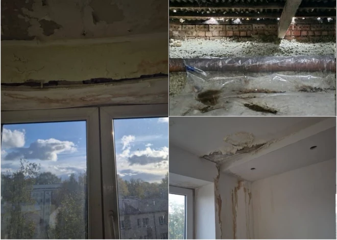 Kliedziens pēc palīdzības - maksājam tikai par gaisu! Rīdziniece izmisumā - apsaimniekotājs četrus gadus ignorē tekošu jumtu