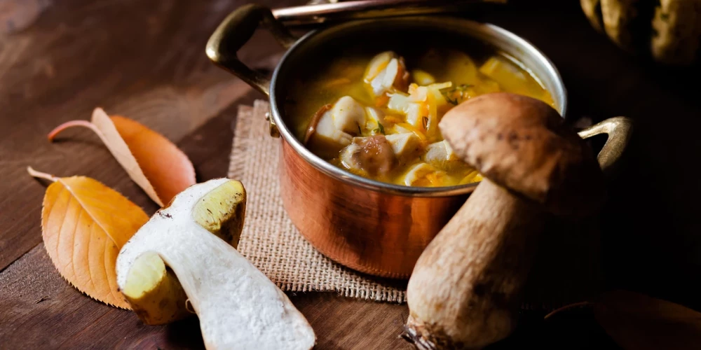 Ķirbju un sēņu zupa