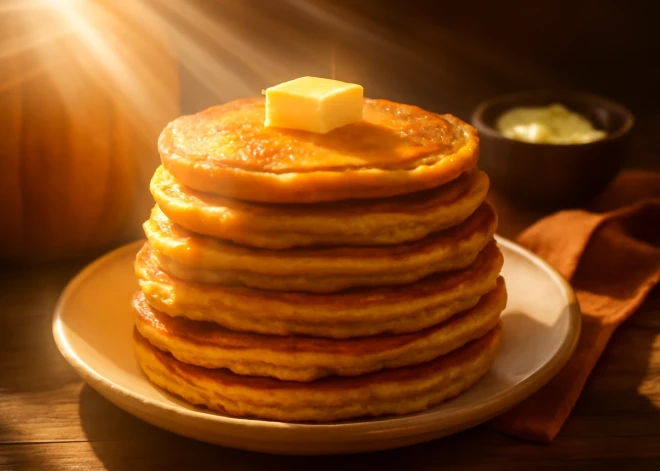 Saldais kārdinājums - ķirbju deserts: pankūkas, saldējums, sukādes