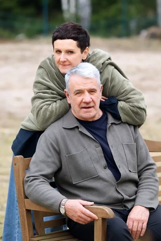 Mārtiņš Vilsons ar sievu Zani.