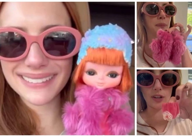VIDEO! Emma Robertsa aiznes uz ķīmisko tīrītavu savas mazās lelles drēbītes un apakšveļu