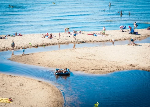 Пляж в Саулкрасты.