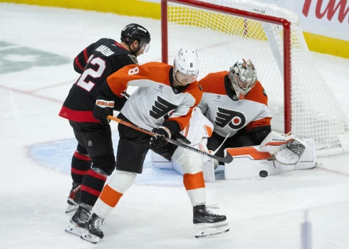 "Flyers" viesos ar rezultātu 1:2 (1:1, 0:1, 0:0) zaudēja Otavas "Senators" komandai.