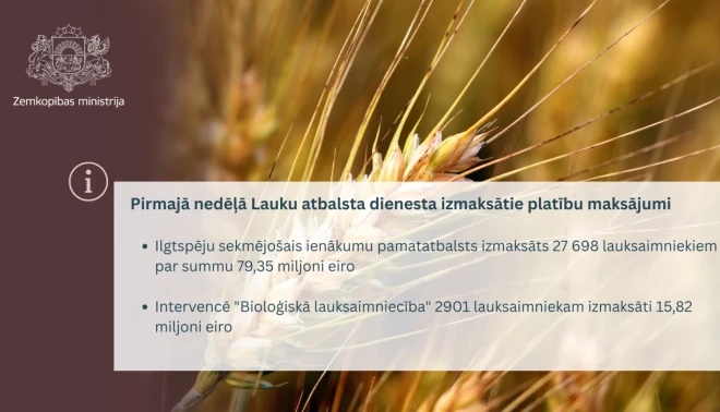 Izmaksātais apjoms no 16. oktobra līdz 22. oktobrim.