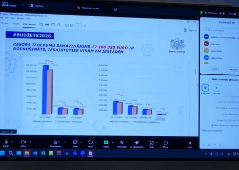Saeimas Budžeta un finanšu (nodokļu) komisijas sēde par ministriju izdevumiem 2026. gada valsts budžeta projektā un budžeta ietvarā 2027. un 2028. gadam.