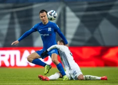 RFS futbolisti vārtsarga Šteinbora atvadu spēlē pārspēj "Grobiņu"