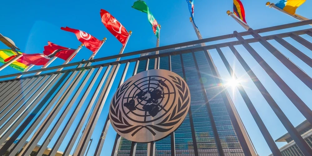 Здание ООН в Нью-Йорке.