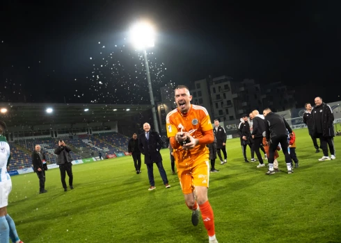 Krišjānis Zviedris pēc čempiontitula izcīnīšanas.