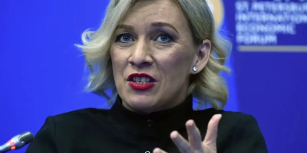 Krievijas Ārlietu ministrijas runassieva Marija Zaharova.