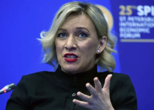 Krievijas Ārlietu ministrijas runassieva Marija Zaharova.