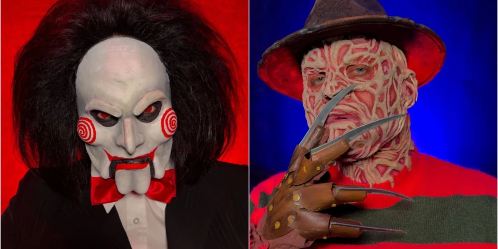 Amuna Davis pārtop šausmu filmu varoņos.