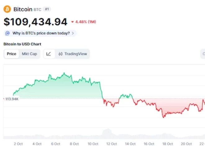 Bitcoin cenas prognoze: BTC saglabā 109 000 $ vērtību