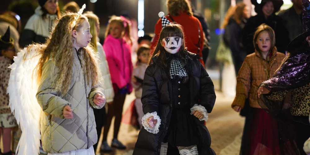 Halovīna svinēšana Piņķos (foto: Laura Baiba Balcere)