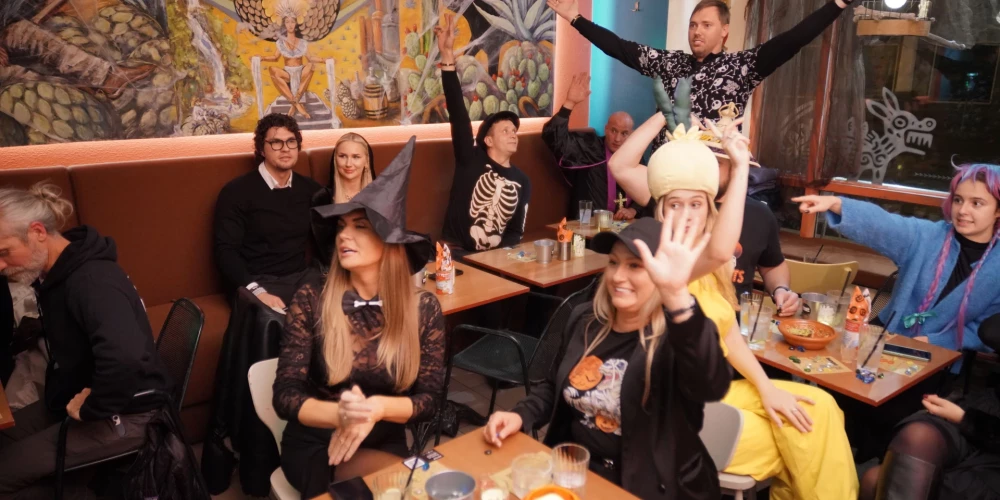 Halovīns meksikāņu restorānā "El Mercado" Rīgā (foto: Mārtiņš Ziders)