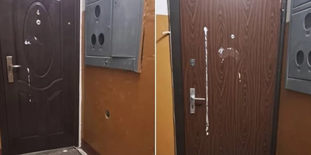 Следы "веселья" подростков после Хэллоуина.