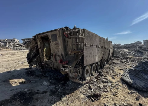 Bojāta militārā tehnika Gazas joslā. 2025. gada 30. oktobris./Ilustratīvs attēls.