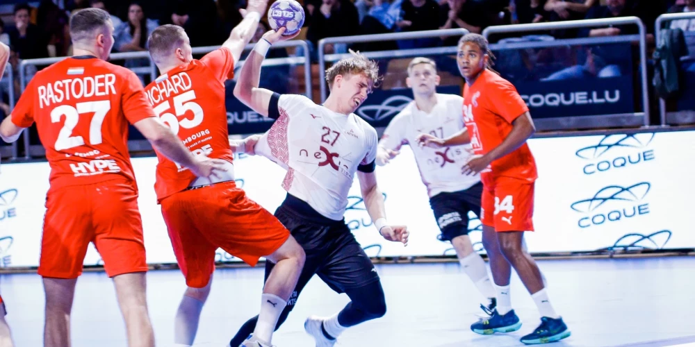 Latvijas handbolisti pret Luksemburgu (foto: Latvijas Handbola federācija / Facebook)