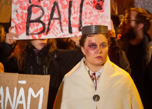 Protesta akcija pret Saeimas lēmumu izstāties no Stambulas konvencijas